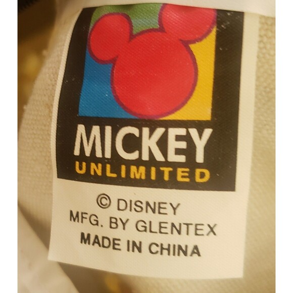 Vintage Disney Travel the Countries of the World Canvas Duffle Bag Mickey Goofy - Picture 12 of 13